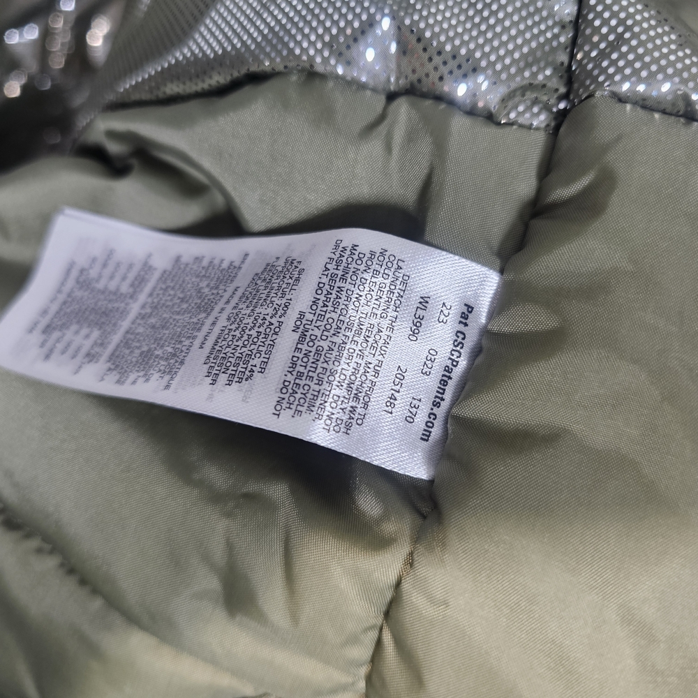 Columbia Olive Green Faux Fur Hooded Ski Jacket - Picture 4 of 4